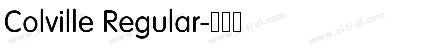 Colville Regular字体转换